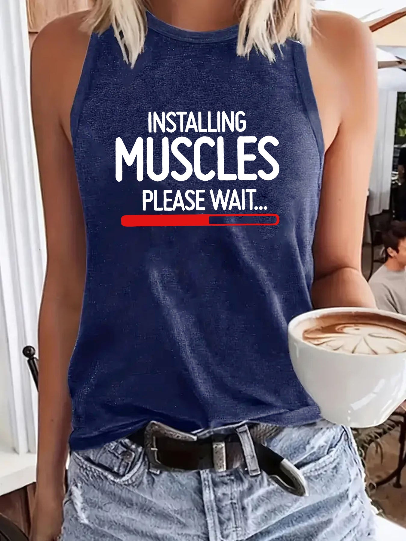 MUSCLES printed vest
