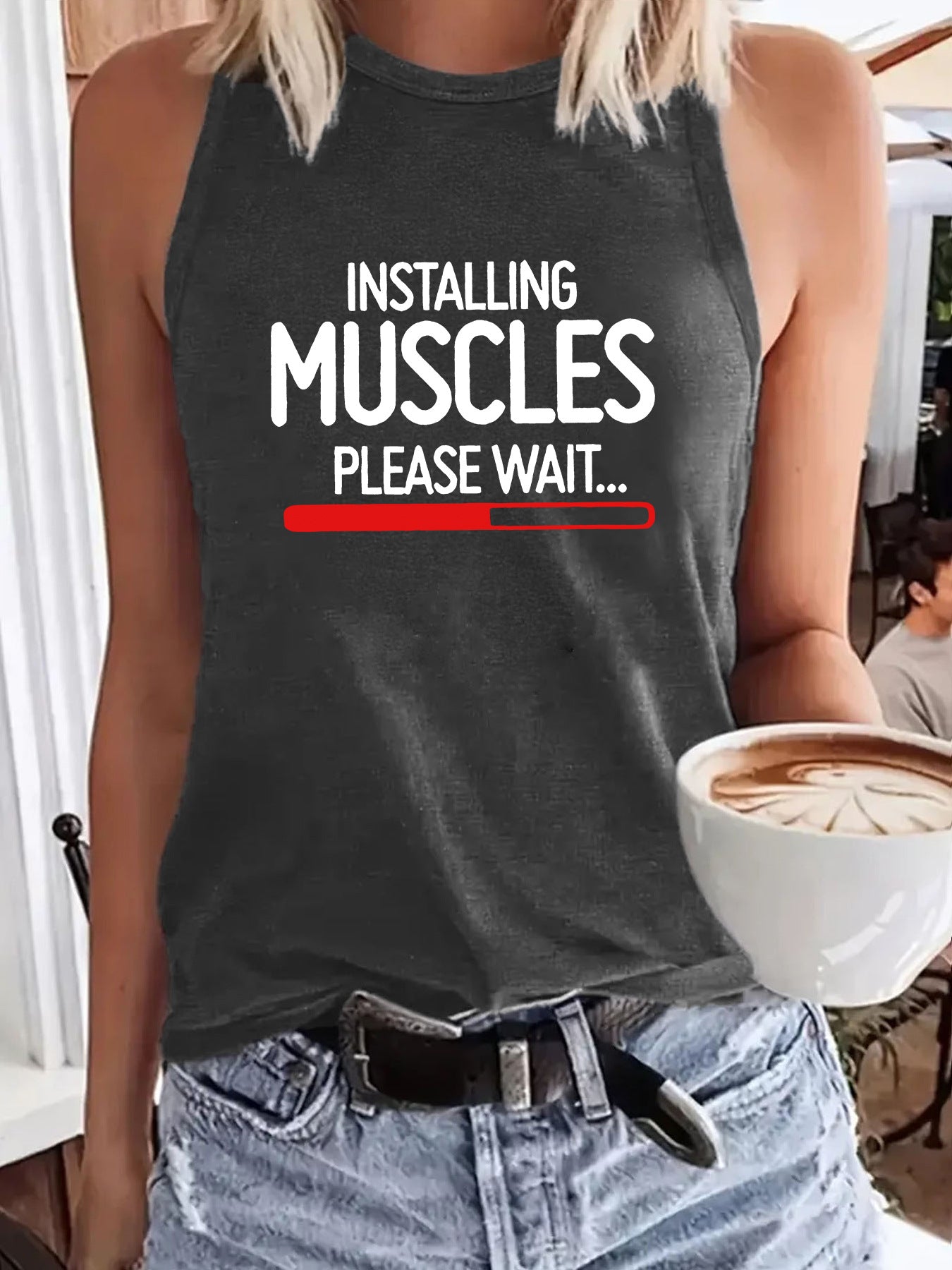 MUSCLES printed vest