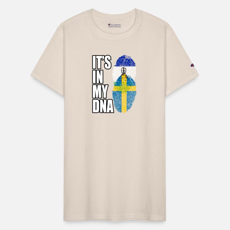 Basotho And Swedish Mix Heritage DNA Flag