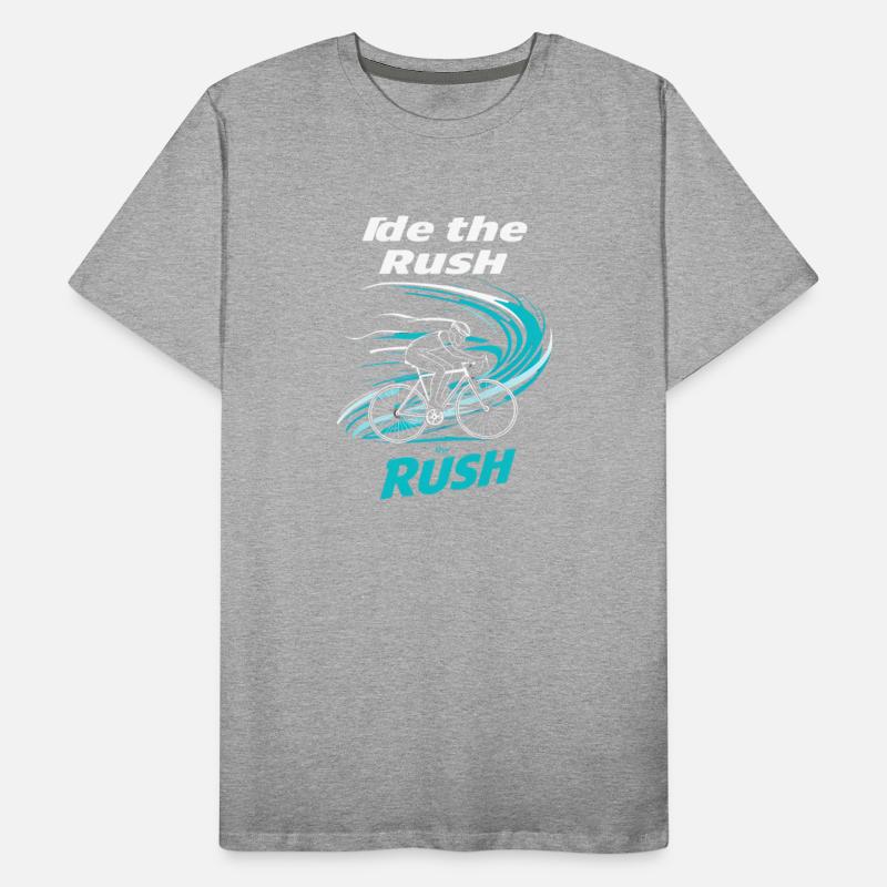 Cyclist riding through stylized wind trails wit