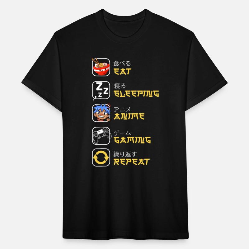 Eat Sleep Anime Gaming Repeat Japan Otaku Kawaii