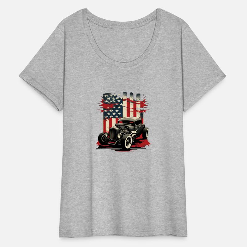 Hot Rod with American flag