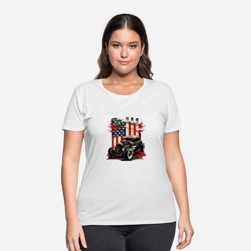 Hot Rod with American flag