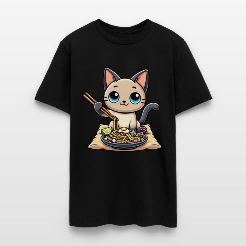 Kawaii Siamese Cat Pad Thai Purrfection
