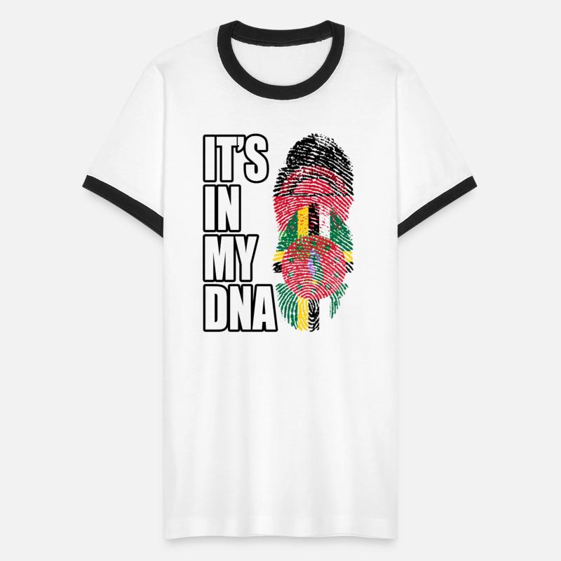 Malawian And Dominica Mix Heritage DNA Flag