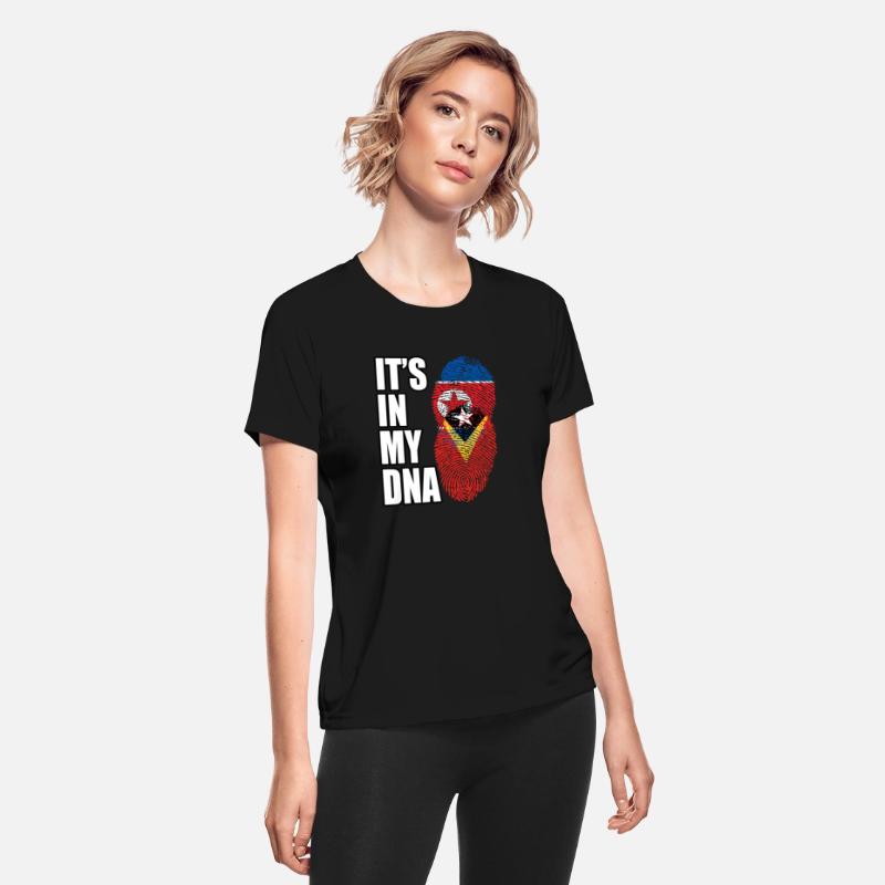 North Korean And Timorese Mix Heritage DNA Flag