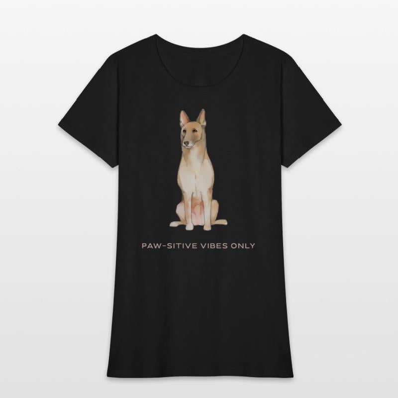 Paw-sitive vibes only funny dog t-shirt