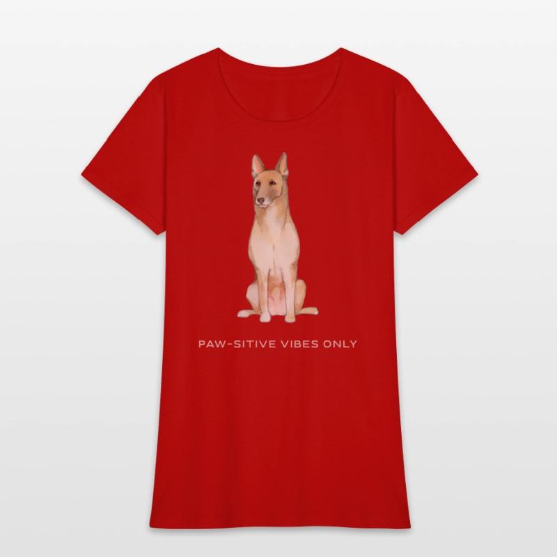 Paw-sitive vibes only funny dog t-shirt