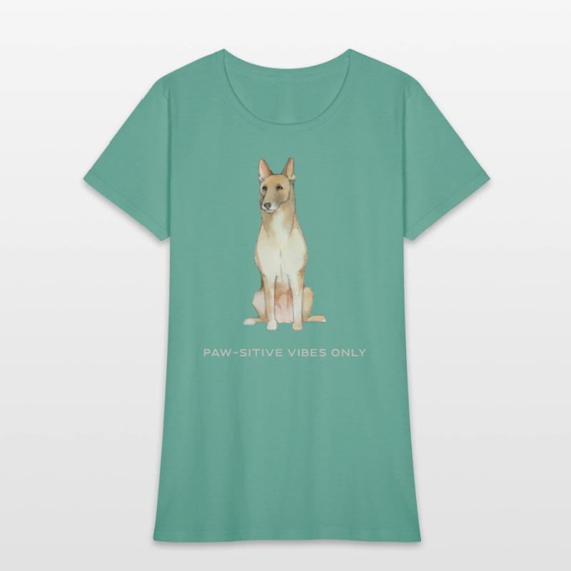 Paw-sitive vibes only funny dog t-shirt