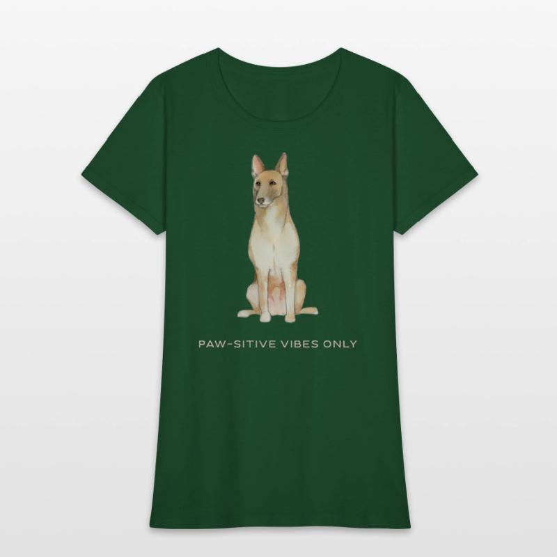 Paw-sitive vibes only funny dog t-shirt