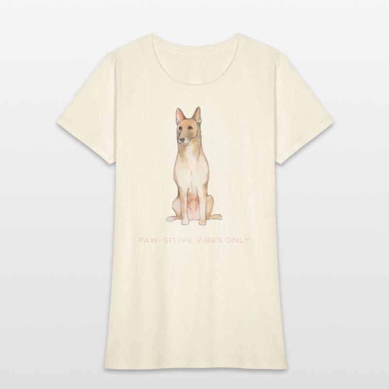 Paw-sitive vibes only funny dog t-shirt