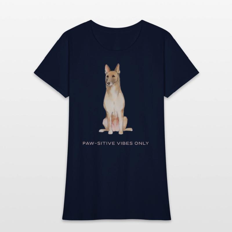 Paw-sitive vibes only funny dog t-shirt