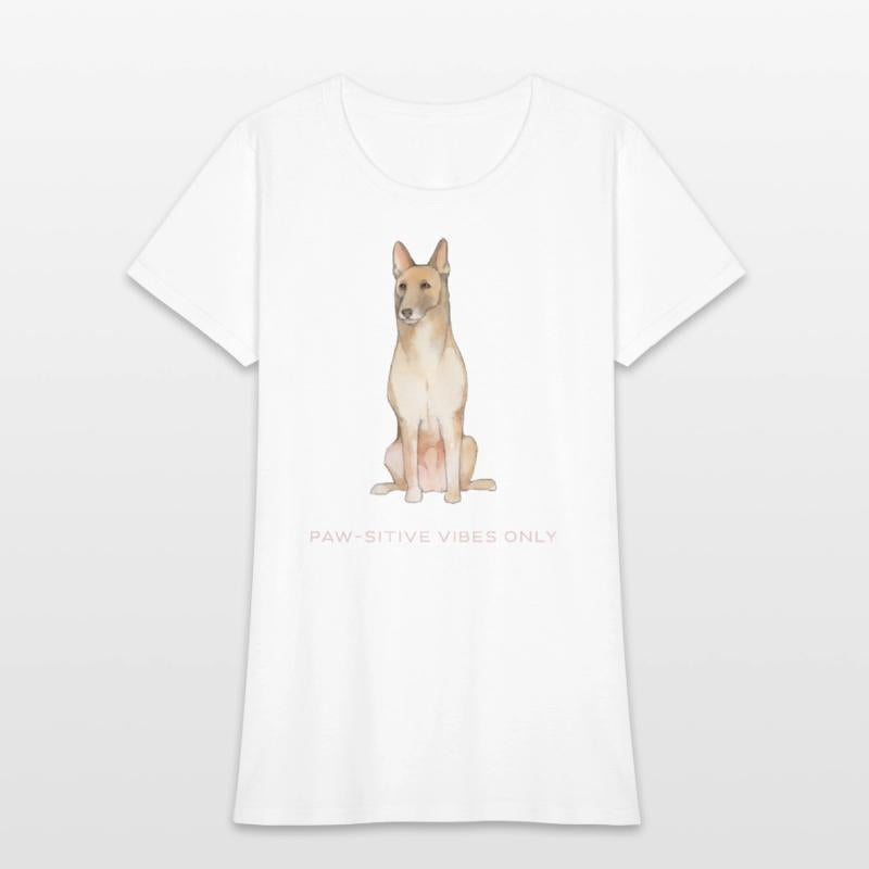 Paw-sitive vibes only funny dog t-shirt