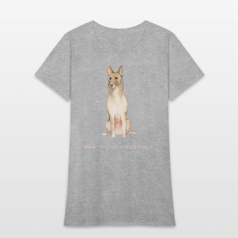 Paw-sitive vibes only funny dog t-shirt