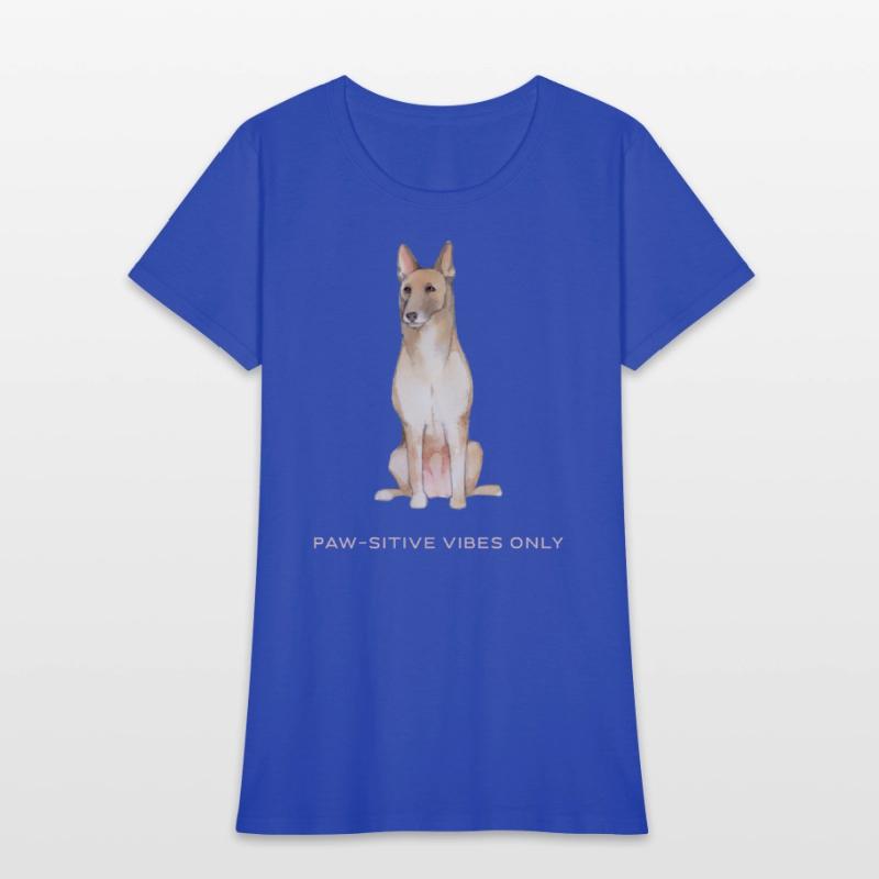 Paw-sitive vibes only funny dog t-shirt