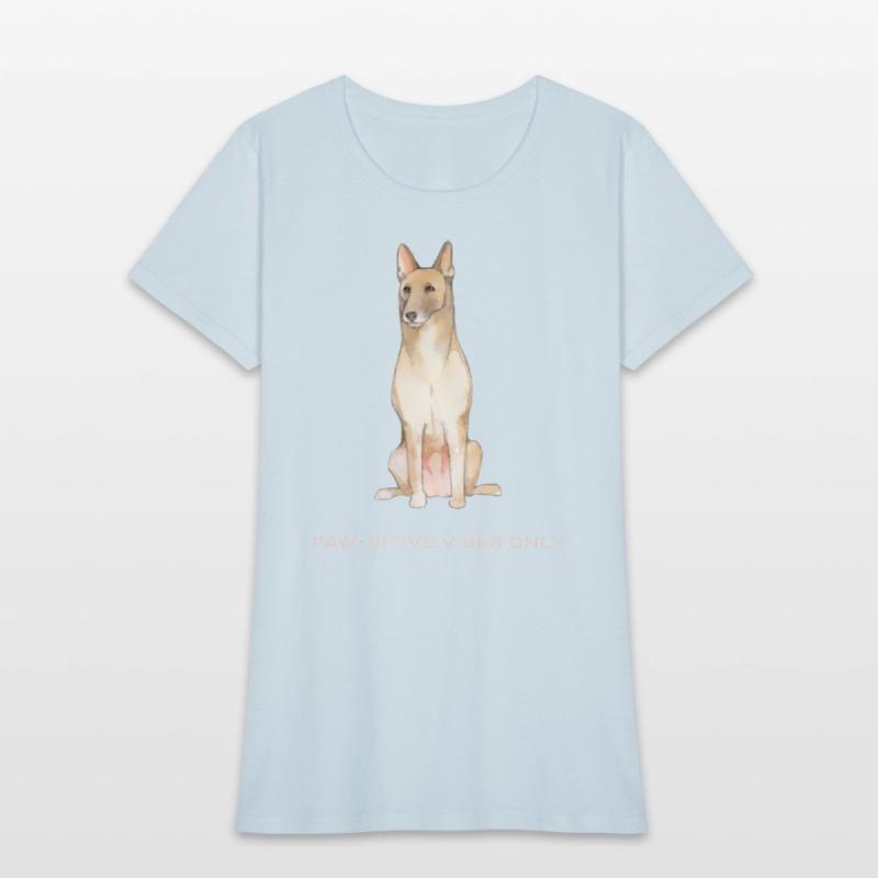 Paw-sitive vibes only funny dog t-shirt