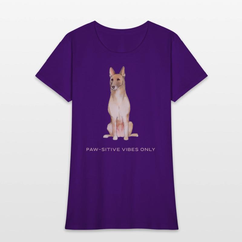 Paw-sitive vibes only funny dog t-shirt