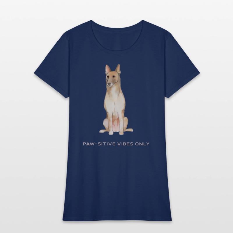 Paw-sitive vibes only funny dog t-shirt