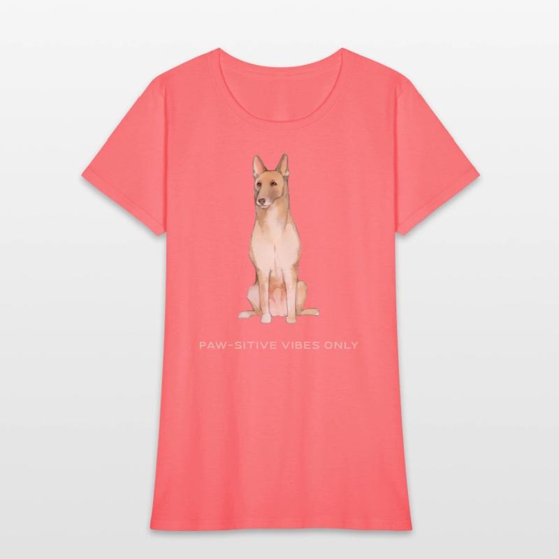 Paw-sitive vibes only funny dog t-shirt