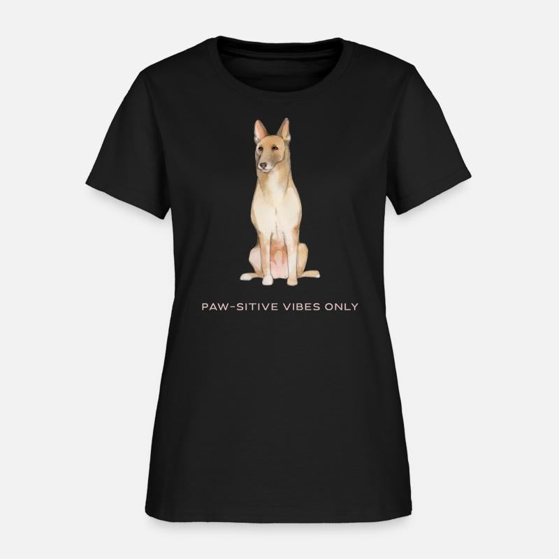 Paw-sitive vibes only funny dog t-shirt