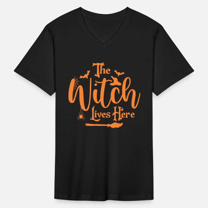 The Witch Lives Here Broom Spider Net Halloween